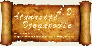 Atanasije Đogatović vizit kartica